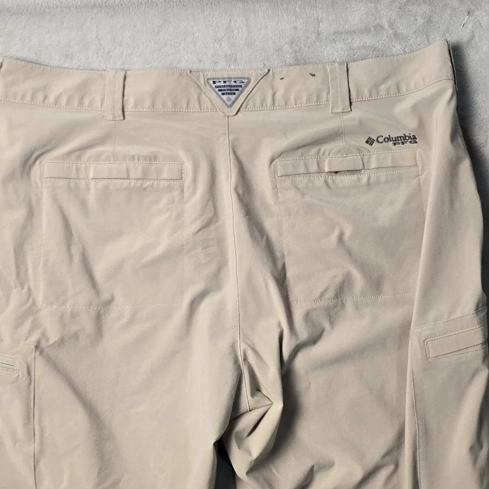 Columbia PFG Omni-Shield Pants Men Biege 40x32  Hiking Fishing